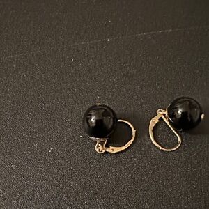 Elegant Black and Gold Earrings